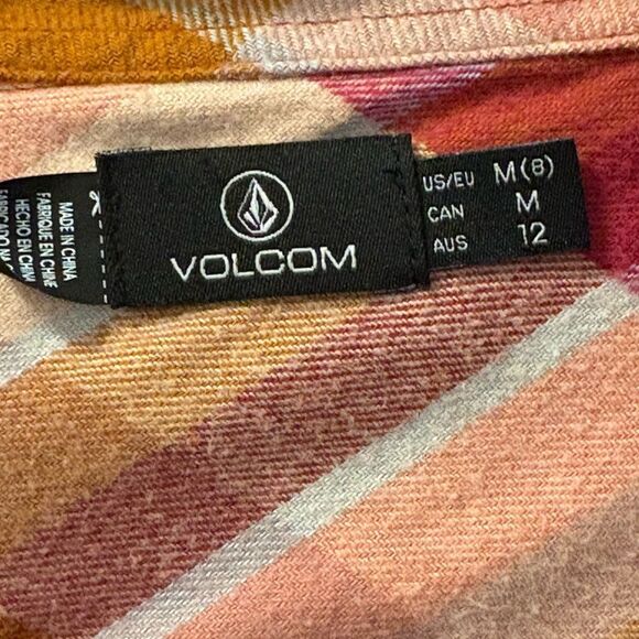 Volcom Plaid to Meet You Women’s Multicolor Plaid Shirt Size Medium - Picture 3 of 7